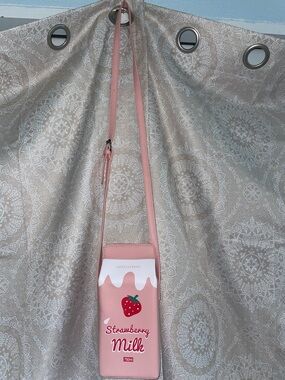 Strawberry Milk Crossbody Purse - Pink